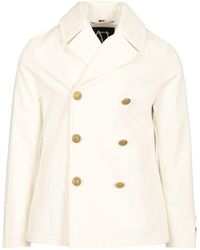 Sealup - Peacoat In Cotone Bianco Coats White - Lyst