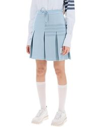 Thom Browne - Knitted 4 Bar Pleated Skirt - Lyst
