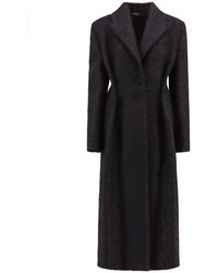 Givenchy - Giacca nera in misto lana con effetto plissettato - Lyst