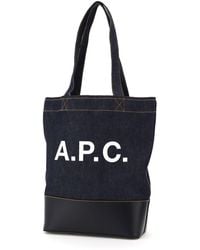 A.P.C. - Borsa Shopper 'Axel' In Denim - Lyst