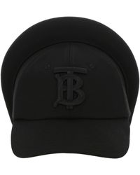 Burberry Cappello nero con dettagli e logo