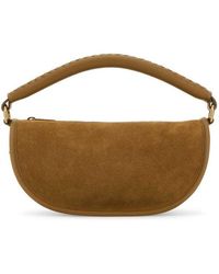 Burberry - Camel Suede Hebden Handbag - Lyst