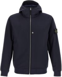 Stone Island - Sophisticated Jacket With Hood - Lyst