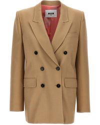 MSGM - Double-breasted Blazer Blazer And Suits - Lyst