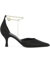 Ferragamo - Pumps With Ankle Chain Heeled Shoes - Lyst