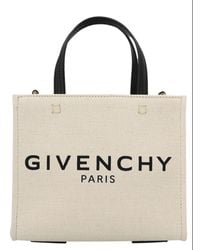 Givenchy - Sand Canvas Mini G-Tote Handbag - Lyst