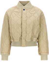 Burberry - Quilted Bomber Jacket Giacche Beige - Lyst