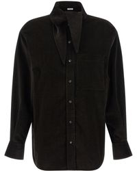 Ferragamo - Velvet Overshirt Camicie Marrone-Donna - Lyst