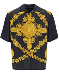 Versace - Mascher Baroque Satin Polo Shirt - Lyst