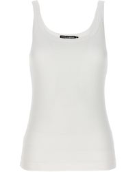 Dolce & Gabbana - Ribbed Tank Top Tops - Lyst