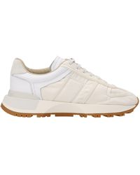 Maison Margiela - Sneakers basse bianche con logo - Lyst
