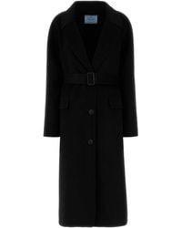 Prada - Wool Blend Coat - Lyst
