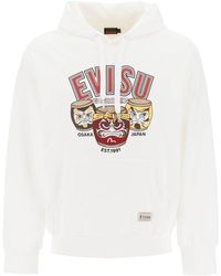 Evisu - Hoodie With Embroidery And Print - Lyst
