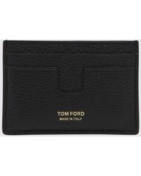 Tom Ford - Black Leather Card Holder - Lyst