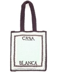 CASABLANCA - Crochet Bag With Logo - Lyst