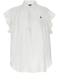 Ralph Lauren - Logo Embroidery Blouse Camicie Bianco - Lyst