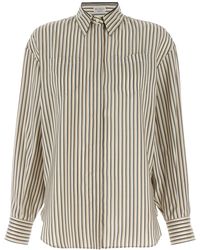 Brunello Cucinelli - Striped Shirt Camicie Multicolor - Lyst