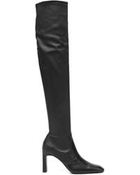 TOTEME - Square Toe Leather Boots - Lyst