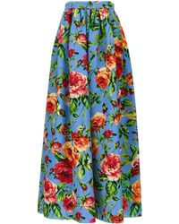 Carolina Herrera - Long Floral Skirt Skirts - Lyst
