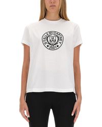 Stella McCartney - Round Neck T-Shirt With Bold Logo Print - Lyst