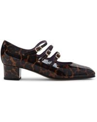 CAREL PARIS - Leopard Kina Mary Jane Patent Leather Pumps-Donna - Lyst