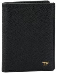Tom Ford - Small Grain Leather Folding Card Holder - Lyst