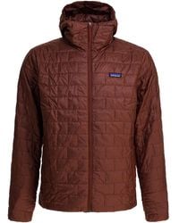 Patagonia - Nano Puff Hoody Jackets Bordeaux - Lyst