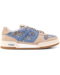 Fendi - Suede Sneakers With Ff Inserts-Donna - Lyst