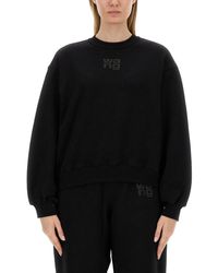 Alexander Wang - Felpa con logo goffrato - Lyst