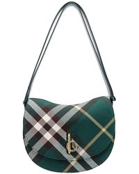 Burberry - Wool Blend Shoulder Bag With Check Motif - Lyst