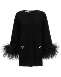 Valentino Garavani - Feather Jersey Sweater, Cardigans - Lyst