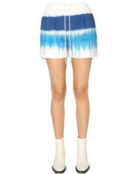 Alberta Ferretti - SHORT IN COTONE CON STAMPA - Lyst