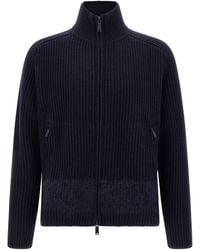 DSquared² - Carded Wool Insert Cardigan Sweaters And Cardigans - Lyst