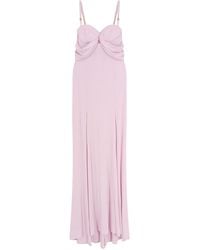 Elisabetta Franchi - Carpet Stretch Viscose Long Dress - Lyst