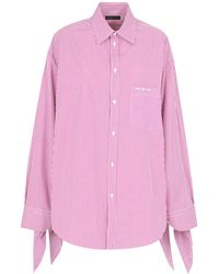 Balenciaga - Camicia Con Polsini Annodati-Donna - Lyst