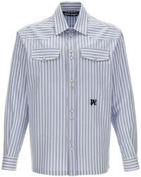 Palm Angels - 'Monogram Striped' Shirt - Lyst