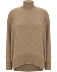 Brunello Cucinelli - Sequin Sweater Maglioni Marrone-Donna - Lyst