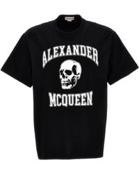 Alexander McQueen - T-shirt varsity - Lyst