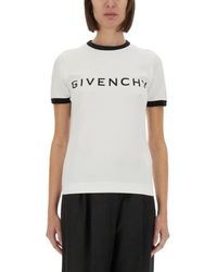 Givenchy - Collo a coste contrasto stampa firma - Lyst