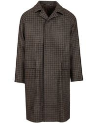 Tagliatore - Cappotto Sfoderato Loyd/S Pie De Poule Marrone 80 Lana 20 Poliam Coats - Lyst