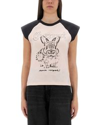 Ganni - "Bunny" T-Shirt-Donna - Lyst