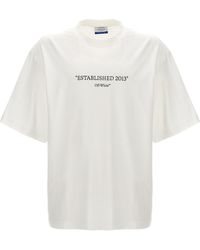 Off-White c/o Virgil Abloh - Est 2013 T Shirt Bianco - Lyst