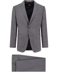 BOSS - Virgin Wool Suit With Classic Lapel - Lyst