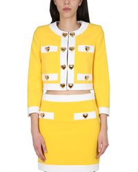 Moschino - Heart Buttons Crepe Jacket - Lyst