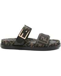 Fendi - Feel Leather Sandals - Lyst