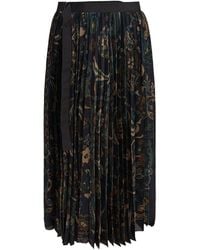 Sacai - Floral Print Skirt - Lyst