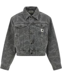 Carhartt W' Duck Orell Camo-Pattern Denim Jacket in Natural