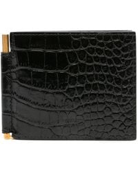 Tom Ford - Crocodile-Embossed Wallet With Money Clip - Lyst