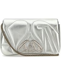McQueen - Leather Mini Seal Clutch - Lyst