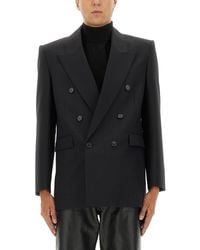 Saint Laurent - Double-Breasted Wool Jacket-Uomo - Lyst